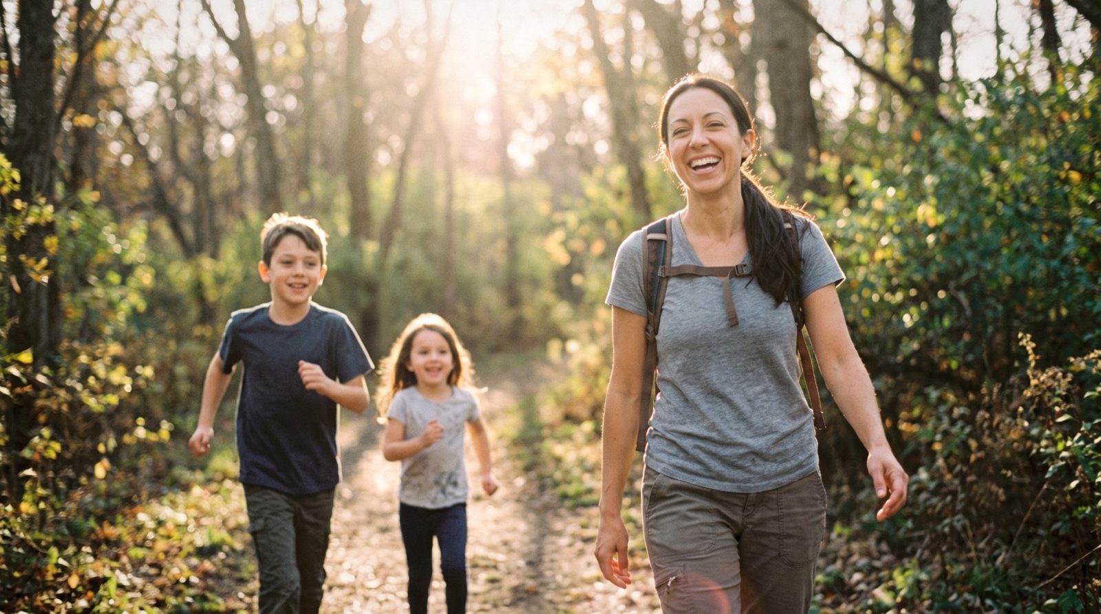 Back on the trail with my kids on a Saturday morning